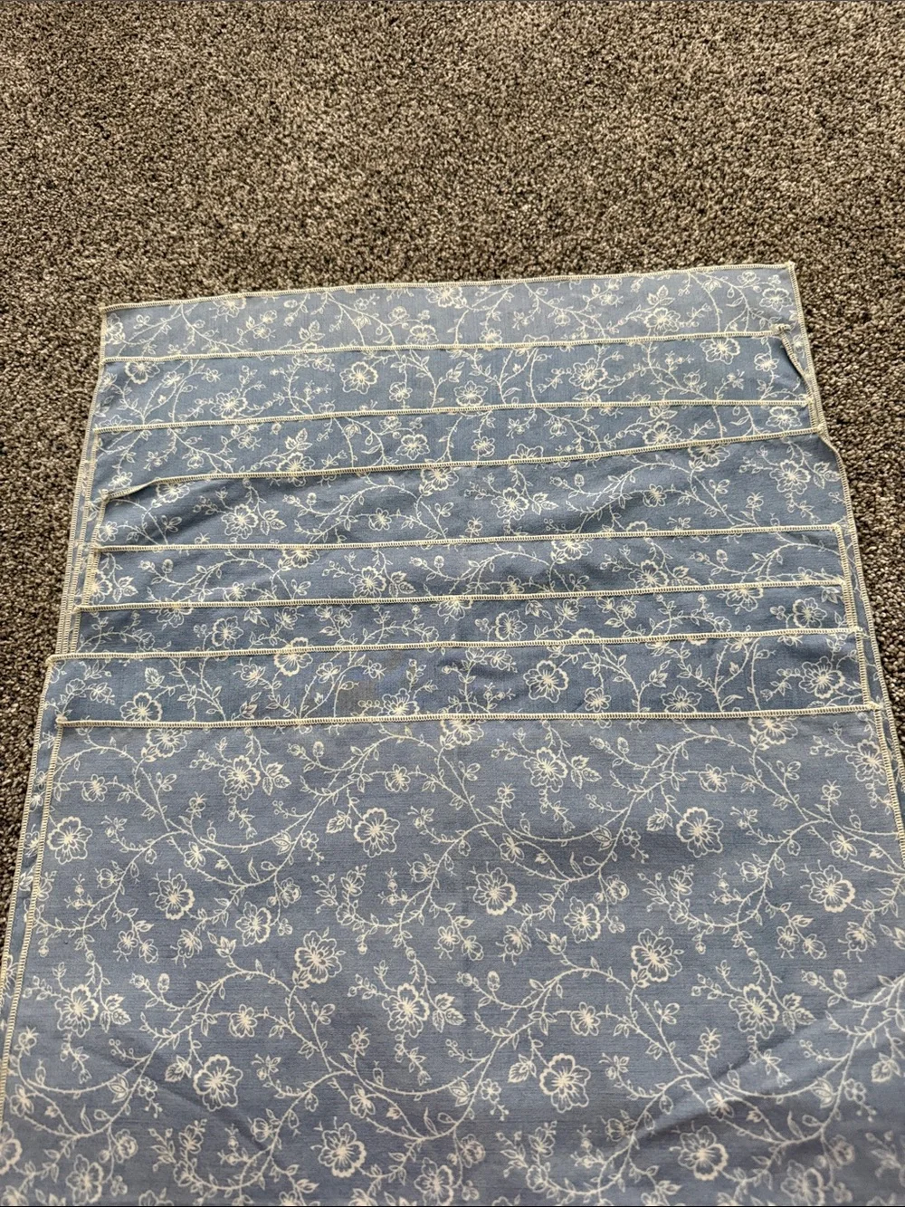 Set of 8 Vintage Blue Floral Cloth Dinner Napkins Cottage Farmhouse